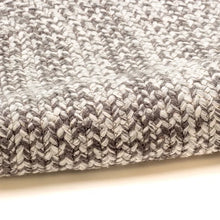 Load image into Gallery viewer, Elkhorn Gingham Handmade Braided Area Rug in Charcoal 3&#39; x 5&#39; oval
