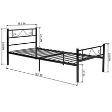 Load image into Gallery viewer, Elkins Heavy Duty Bed Frame - Size Twin, #6129
