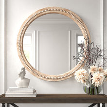 Load image into Gallery viewer, Elle Round Wood Accent Mirror
