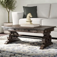 Load image into Gallery viewer, Peppercorn Ellenton Trestle Coffee Table with Storage 2205AH
