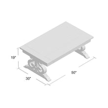 Load image into Gallery viewer, Peppercorn Ellenton Trestle Coffee Table with Storage 2205AH
