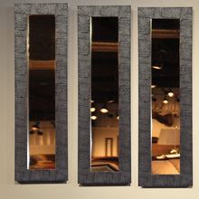 Load image into Gallery viewer, Ellington Circle Rectangle Wood Mirror, 37.5&quot; H x 9.5&quot; W
