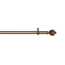 Load image into Gallery viewer, 48&quot; - 86&quot; W Ellzey Bronze/Cherry Wood Adjustable 0.75&quot; Single Curtain Rod MRM3177
