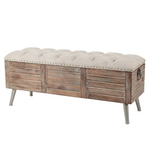 Load image into Gallery viewer, Elmont Wood Flip Top Storage Bench
