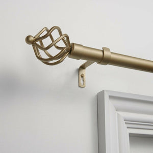 Elonso Torch Single Curtain Rod Gold 66" x 120'" #2148HW