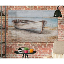 Load image into Gallery viewer, 18&quot; H x 27&quot; W x 1.5&quot; D Embellished Whitewashed Boat - Print
