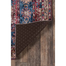 Load image into Gallery viewer, Emelia Power Loom Performance Burgundy/Blue/Gold Rug 3&#39;6&quot; x 5&#39;6&quot;
