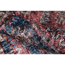 Load image into Gallery viewer, Emelia Power Loom Performance Burgundy/Blue/Gold Rug 3&#39;6&quot; x 5&#39;6&quot;
