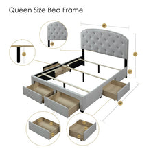 Load image into Gallery viewer, Queen Platinum Emmett Upholstered Storage Standard Bed (headboard only) 4656RR
