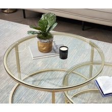 Load image into Gallery viewer, Gold Emmitt Nesting Coffee Table (Set of 2)
