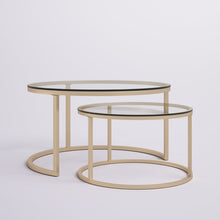 Load image into Gallery viewer, Gold Emmitt Nesting Coffee Table (Set of 2)
