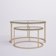 Load image into Gallery viewer, Gold Emmitt Nesting Coffee Table (Set of 2)
