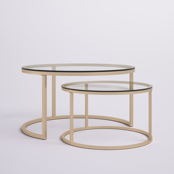 Gold Emmitt Nesting Coffee Table (Set of 2)