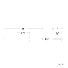 Load image into Gallery viewer, Black Enos 1 - Light Dimmable LED Vanity Light
