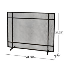 Load image into Gallery viewer, Black/Brushed/Gold Erick 1 Panel Iron Fireplace Screen 487AH
