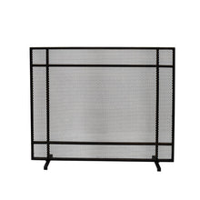 Load image into Gallery viewer, Black/Brushed/Gold Erick 1 Panel Iron Fireplace Screen 487AH
