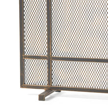 Load image into Gallery viewer, Black/Brushed/Gold Erick 1 Panel Iron Fireplace Screen 487AH
