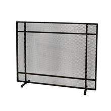 Load image into Gallery viewer, Black/Brushed/Gold Erick 1 Panel Iron Fireplace Screen 487AH
