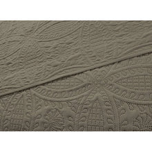 Load image into Gallery viewer, King Bedspread + 2 King Shams Taupe Ericson Microfiber Reversible 3 Piece Coverlet / Bedspread Set
