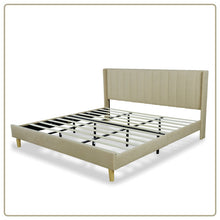 Load image into Gallery viewer, King Beige Linen Eriksay Upholstered Bed
