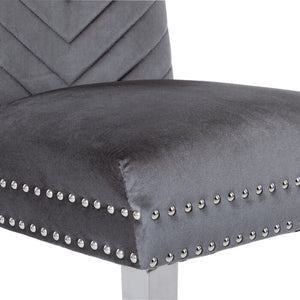 37.04'' H X 18'' W X 25.5'' D Escalera Velvet Wing Back (Set of 2)