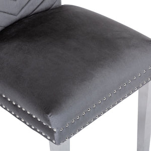 37.04'' H X 18'' W X 25.5'' D Escalera Velvet Wing Back (Set of 2)