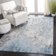 Load image into Gallery viewer, Eslinger Power Loom Performance Gray/Blue/Ivory Rug 9&#39; x 12&quot;
