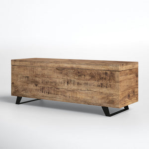 17'' H x 46'' L x 15'' D  Esmeray Solid Wood Storage Lift-Top Coffee Table