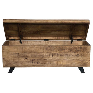 17'' H x 46'' L x 15'' D  Esmeray Solid Wood Storage Lift-Top Coffee Table