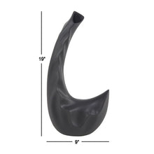 Load image into Gallery viewer, Esquibel Modern C-Shaped Ceramic Floor Vase, #6466
