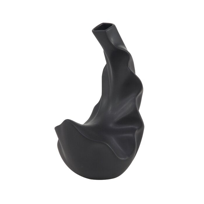 Esquibel Modern C-Shaped Ceramic Floor Vase, #6466