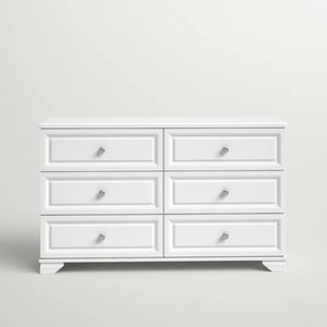 White Essex 54'' Wide 6 - Drawer Double Dresser