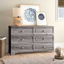 Load image into Gallery viewer, Essex 6 Drawer Double Dresser Weathered Oak 3268RR
