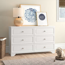 Load image into Gallery viewer, Essex 6 Drawer Double Dresser AS IS- White 36AH
