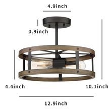 Load image into Gallery viewer, Estera 2 - Light 12.9&#39;&#39; Drum Semi Flush Mount
