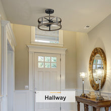 Load image into Gallery viewer, Estera 2 - Light 12.9&#39;&#39; Drum Semi Flush Mount
