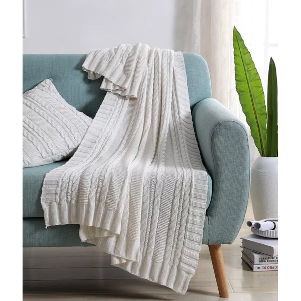 White Etom Throw
