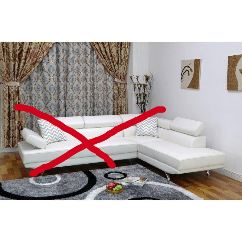 Etta Faux Leather Chaise Piece ONLY 6433RR