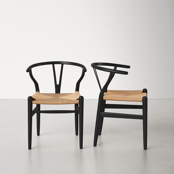28.75'' H X 22.5'' W X 21.25'' D Etta Wishbone Side Chair (Set of 2)