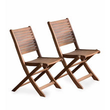 Load image into Gallery viewer, Eucalyptus Bistro Folding Patio Dining Chair, (Set of 2)
