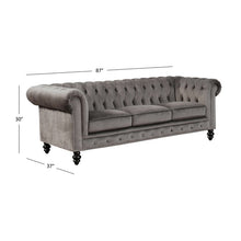 Load image into Gallery viewer, Eufaula 87&quot; Wide Rolled Arm Chesterfield Sofa 1201CDR
