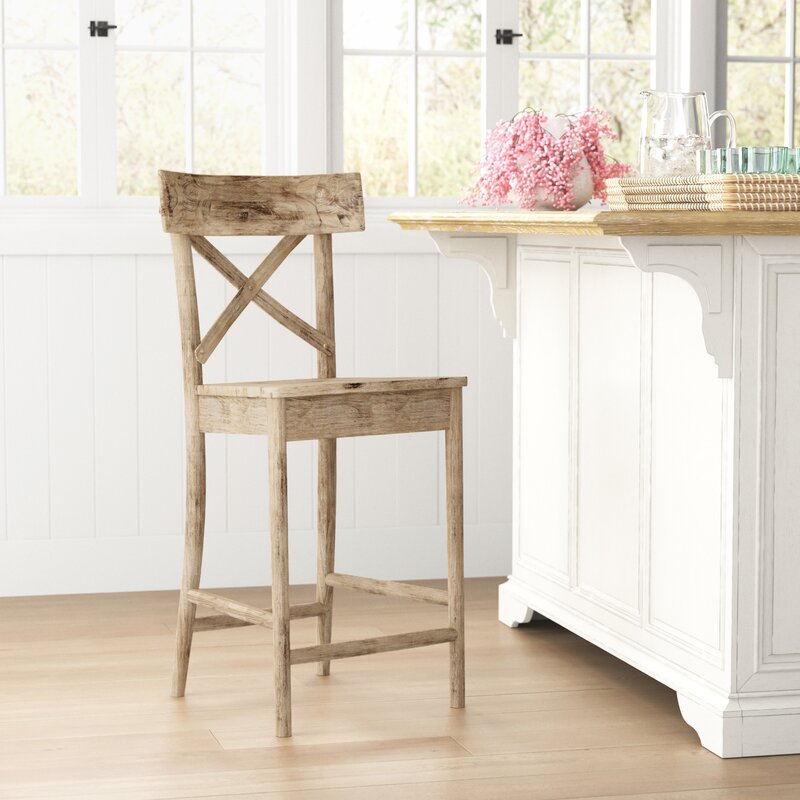 Eugley Solid Wood Counter Stool