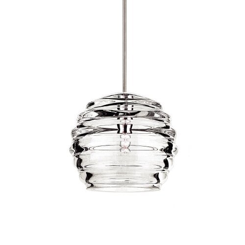 Chrome European 1 - Light Single Globe Pendant Chrome/Clear #839HW
