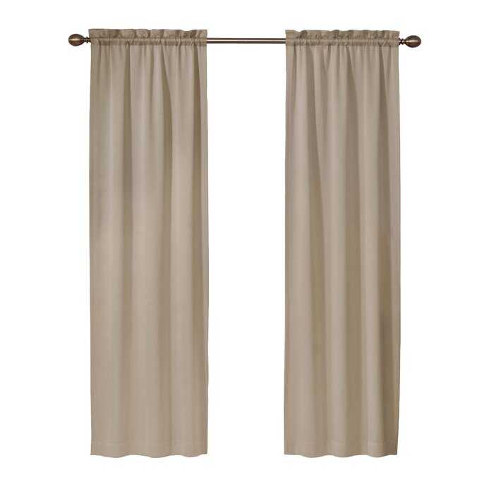 Evangelina Solid Room Darkening Rod Pocket Single Curtain Panel (set of 2) 168ms
