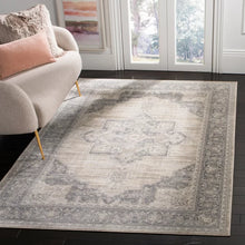 Load image into Gallery viewer, Evart Oriental Area Rug in Cream/Gray, Rectangle 2&#39; x 6&#39;
