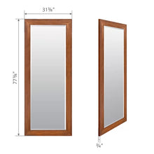 Load image into Gallery viewer, Everaldo Woodgrain Framed Beveled Full Length Mirror
