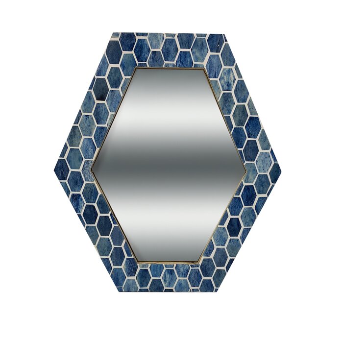 Everby Accent Mirror in Blue Mosaic #9677