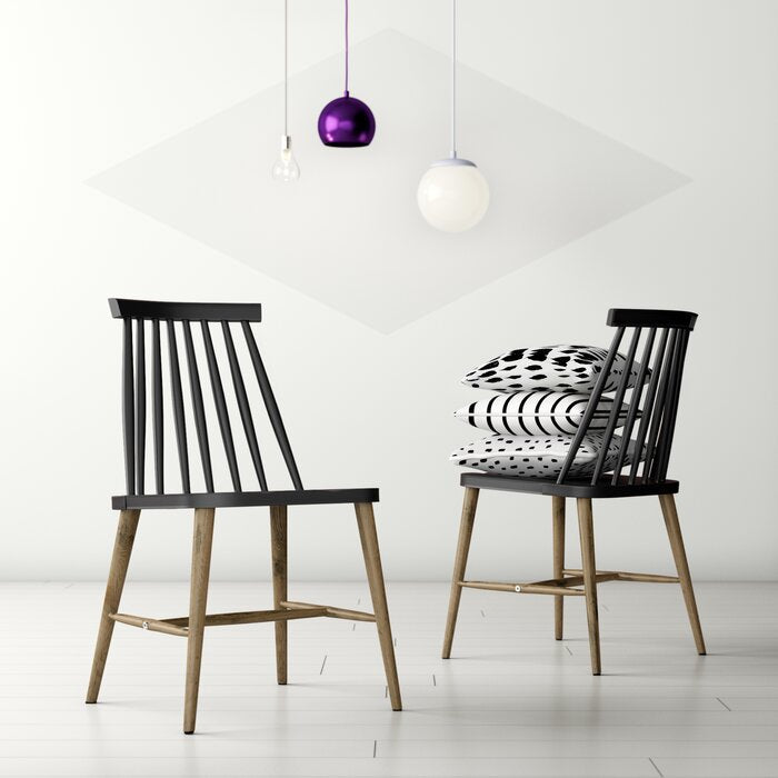 Black Everby Slat Back Side Chair - Set of 2 (SB1449)