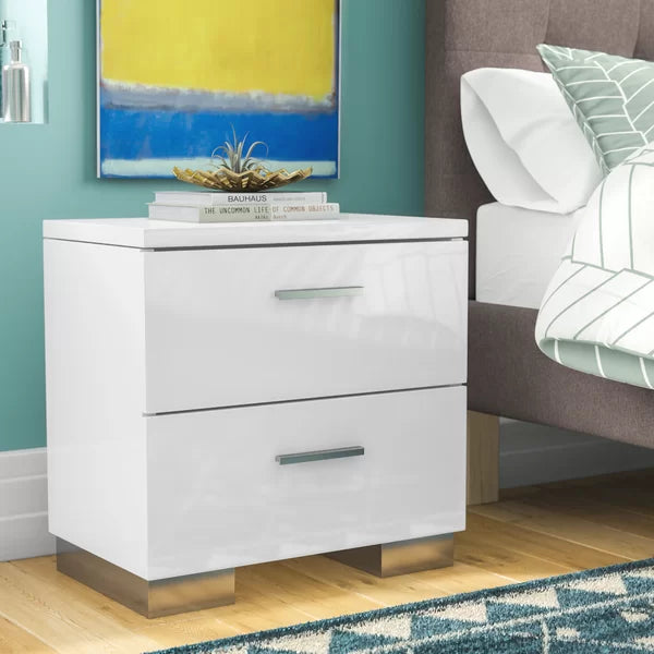 Everhart 23'' Tall 2 - Drawer Nightstand in White