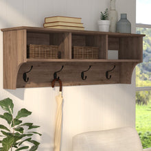 Load image into Gallery viewer, Everlene 48&#39;&#39; Wide 4 - Hook Wall Mounted Coat Rack with Storage in Drifted Gray
